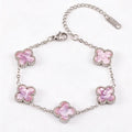 Silver Four Leaf Clover Bracelet