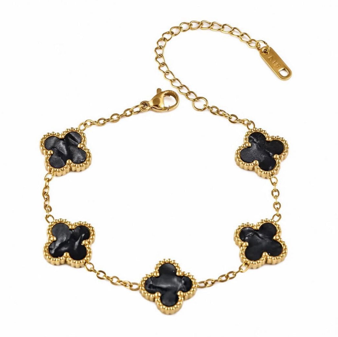 Gold Four Leaf Clover Bracelet