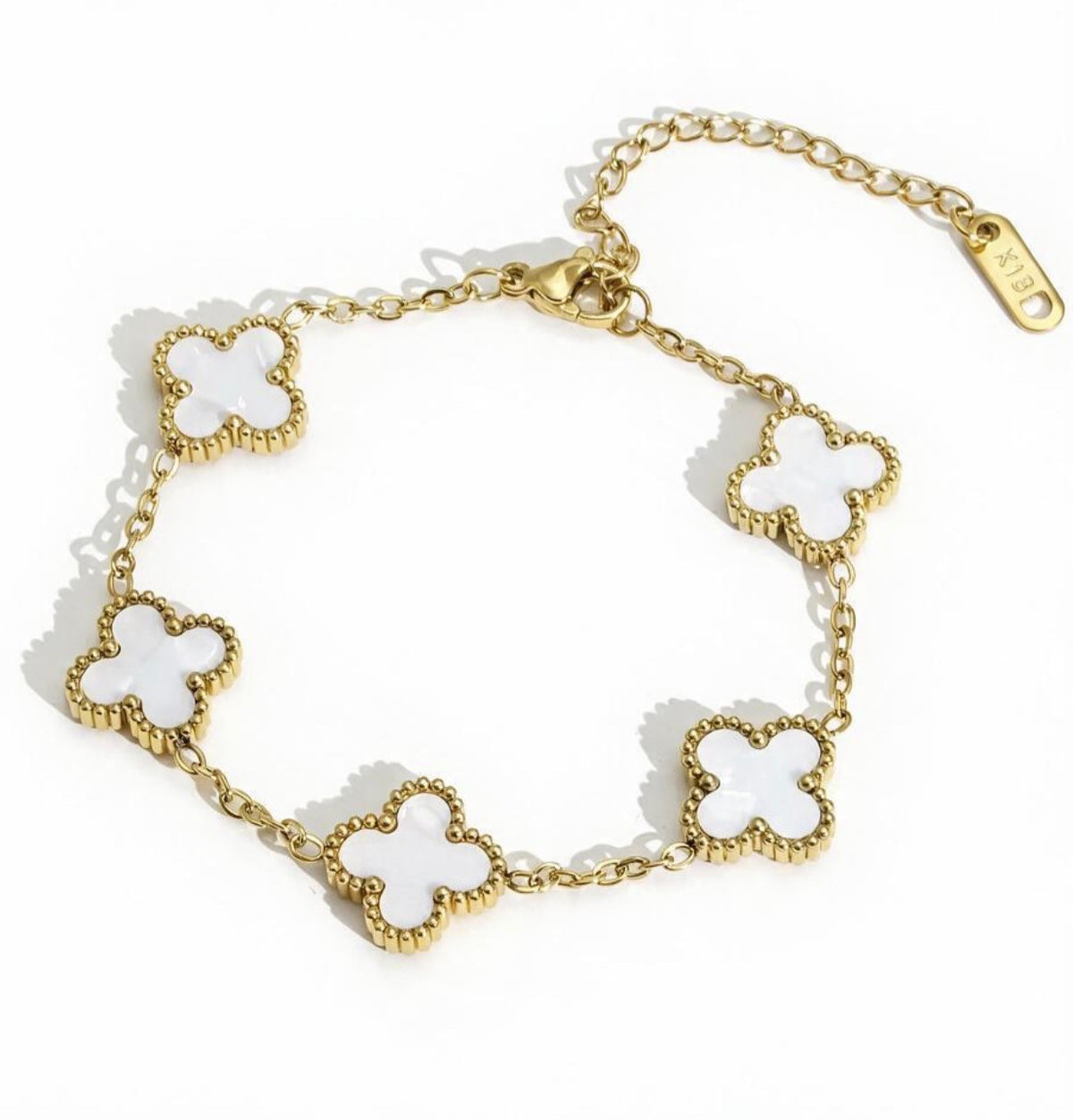 Gold Four Leaf Clover Bracelet
