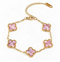 Gold Four Leaf Clover Bracelet