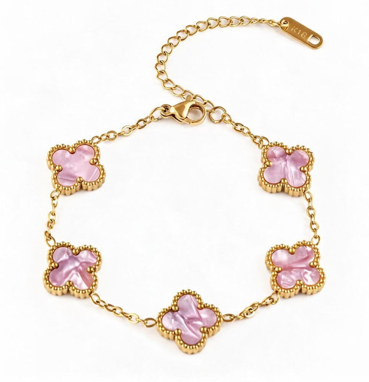 Gold Four Leaf Clover Bracelet